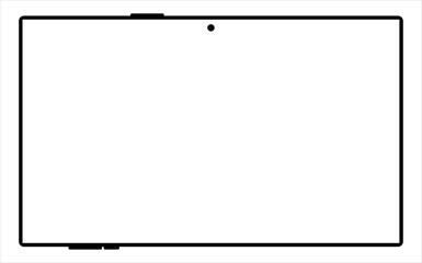 Obraz premium Blank screen tablet frame, Layout of a universal set of devices. UI, tablet mockup for UX for infographics or presentations.