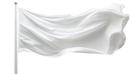 A white flag is seen on a transparent background