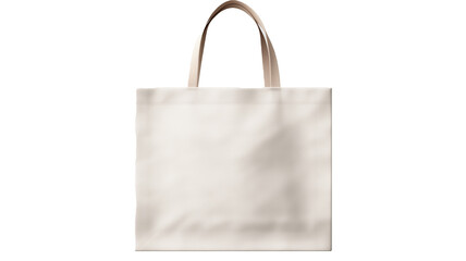 Tote bag canvas fabric for mockup blank template isolated on transparent background.