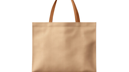 Tote bag canvas fabric for mockup blank template isolated on transparent background.