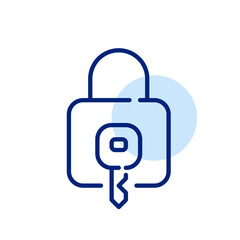 Lock and key. Pixel perfect, editable stroke