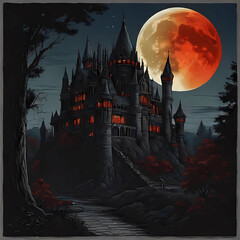 Castle and Moon