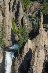 waterfall in the mountains