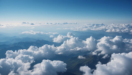 Fototapeta na wymiar Clouds and blue sky landscape background
