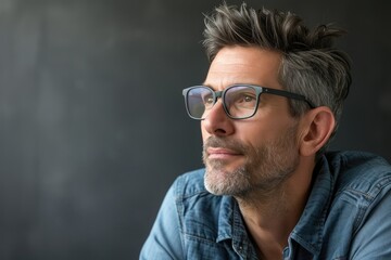 Man wearing glasses, profile picture.