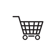 vector black shopping cart icon