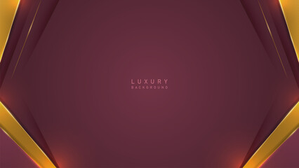 Luxury modern golden ornament certificate background in dark red backdrop. Luxury premium elegant vector design