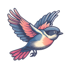 Naklejka premium Bird clipart on transparent background