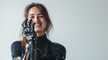 woman with prosthetic arm