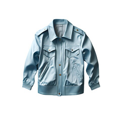 blue jacket on the transparent background, isolated, cloth