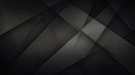 a black geometric polygonal background with triangles layered - obrazy, fototapety, plakaty