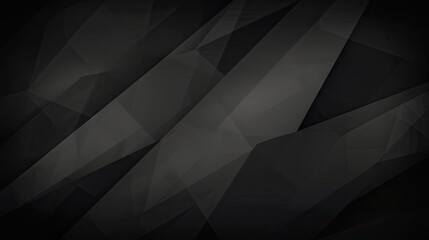  a black shapes geometric polygonal background with triangles layered - obrazy, fototapety, plakaty