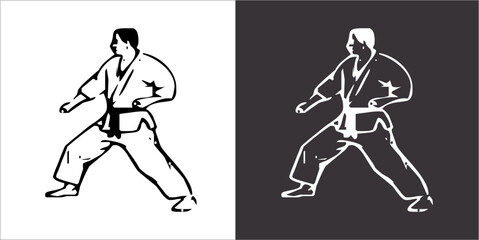 Ilustration Vector graphics of martial art icon