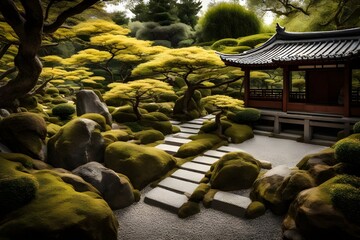 japanese garden in spring