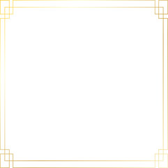 gold vintage line frame