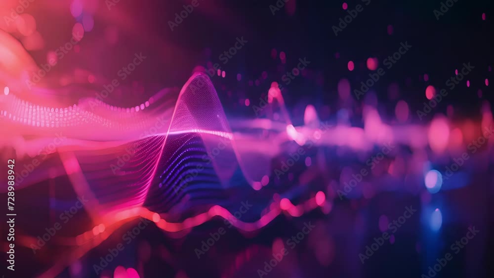 Wall mural dynamic and mesmerizing footage showcasing the powerful force of sound waves constantly in motion.