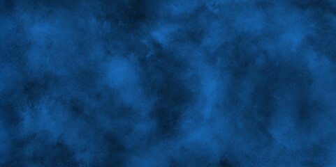 Abstract blue smoke on black background, old style dark blue grunge texture, brush painted blue background used in weeding card, cover, graphics design and web design.