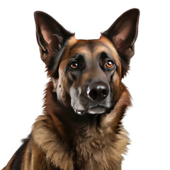 Belgian dog on transparent background