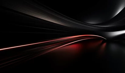 Foto op Plexiglas Light trails, speed light streaks background, motion blur speed effect. © HMCK
