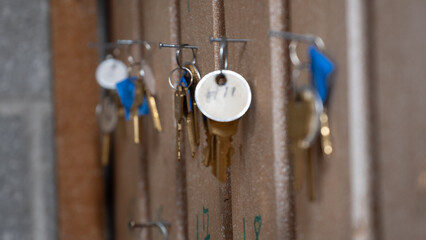 keys on a wall