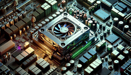Retro-Futuristic GPU: A Harmonious Fusion of Vintage and Modern Technology