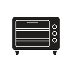 Electric oven icon design, isolated on white background, vector illustration