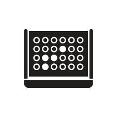 The four connect game icon design, isolated on white background, vector illustration