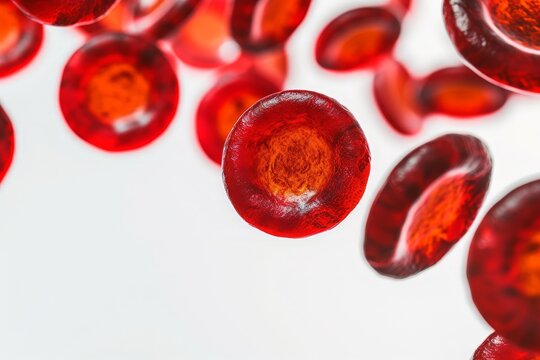 Cellular Elegance: Microscopic View of Blood Drop Ideal for Medical Presentations