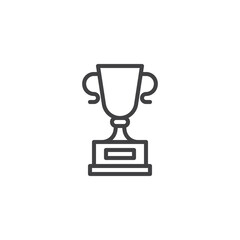 Trophy cup line icon