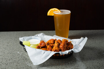 Chicken wings with beer