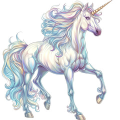 Obraz na płótnie Canvas unicorn horse anime style