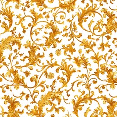 Understated Elegance, A Simple Gold Pattern, Gracefully Presented Against a Clean White Background.