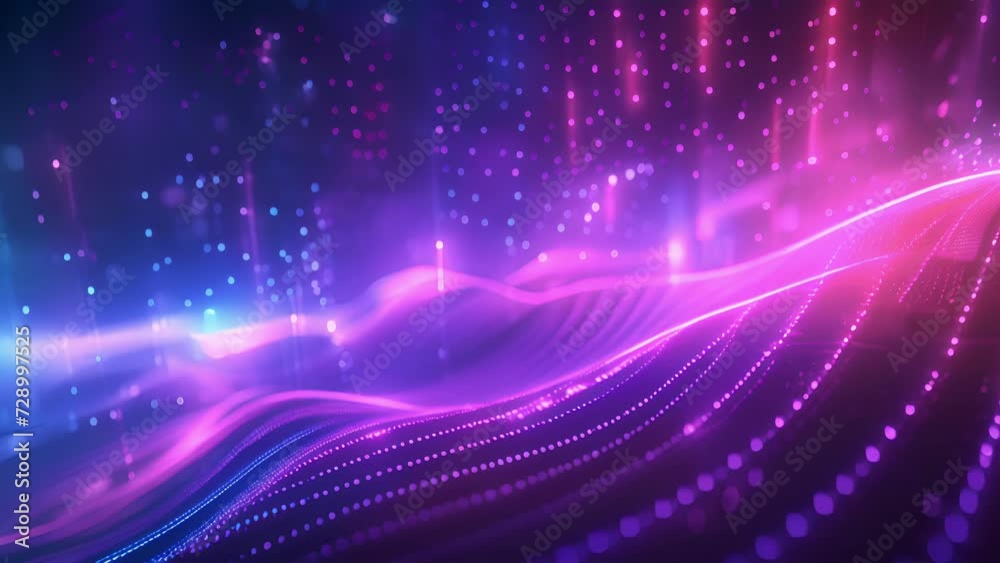 Wall mural the energetic music sends a ripple effect through the digital equalizer producing a dynamic and entr