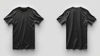 Blank Black T-shirt For Mockup Template on white background. ai generated