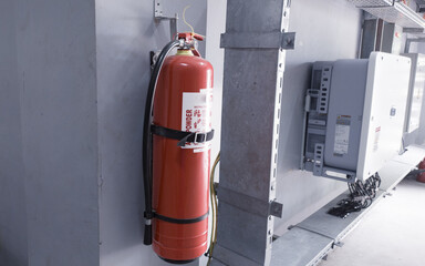 Fire extinguisher available in solar panel inveter room. 