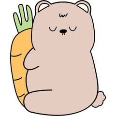 Bear hugs carrot