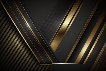  Luxury style template design. Black and Gold Side Lines Design Template. Modern Abstract Design. Luxury Background. Amazing Certificate.