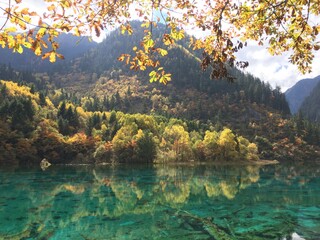 Beautiful landscape and view of Jiuzhaigou Valley Scenic and Historic Interest Area