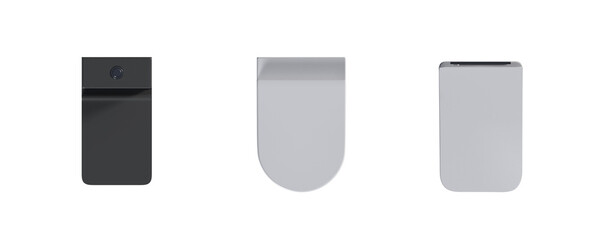 Lavatory pan isolated on a transparent background, bidet, 3D illustration, and CG render