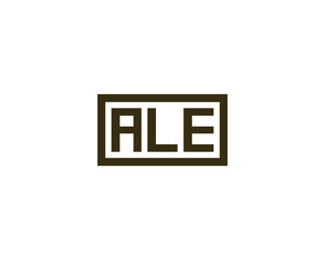 ALE logo design vector template