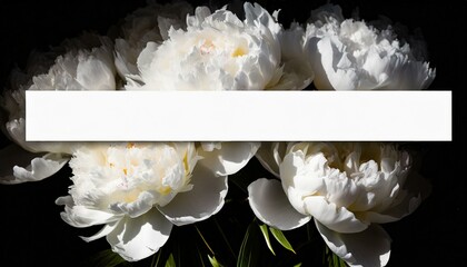 美しい白い花のメッセージカード