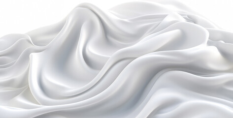 Obraz premium silk fabric background, White background with subtle shadows clean as smooth cloth