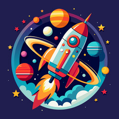 rocket missile space rocket starship space galaxy planet universe cosmos world vector future stars eternity