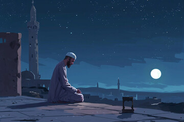 Obraz premium ramadan Kareem, Ramadan crescent moon, Eid Mubarak Islamic festival social media banner and Eid Mubarak Post Template, islam