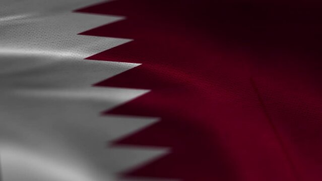 Qatar Detailed 4k Waving Flag Cloth in 3D Motion	
