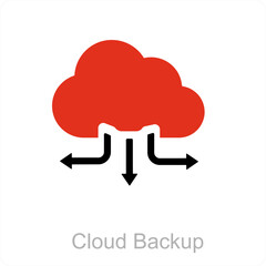 cloud backup and Big data icon concept