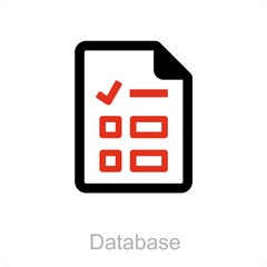 Database and Big data icon concept