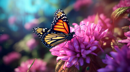 Obraz premium monarch butterfly on a flower