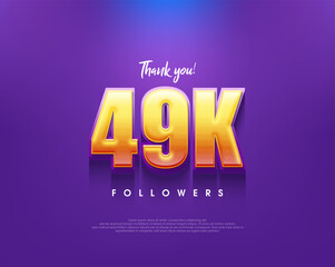 Simple and clean thank you design for 49k followers.