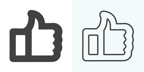 Like icon vector. Thumbs up icon vector. Hand like